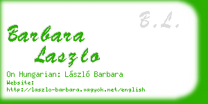 barbara laszlo business card
